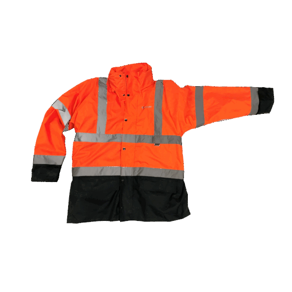 PARKA DE SECURITE ORANGE/BLEUE