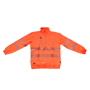 SWEATSHIRT ZIPPE ORANGE