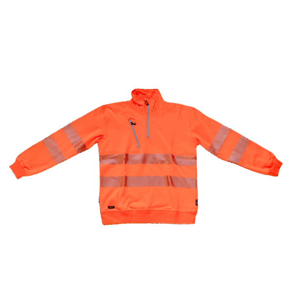 SWEATSHIRT ZIPPE ORANGE
